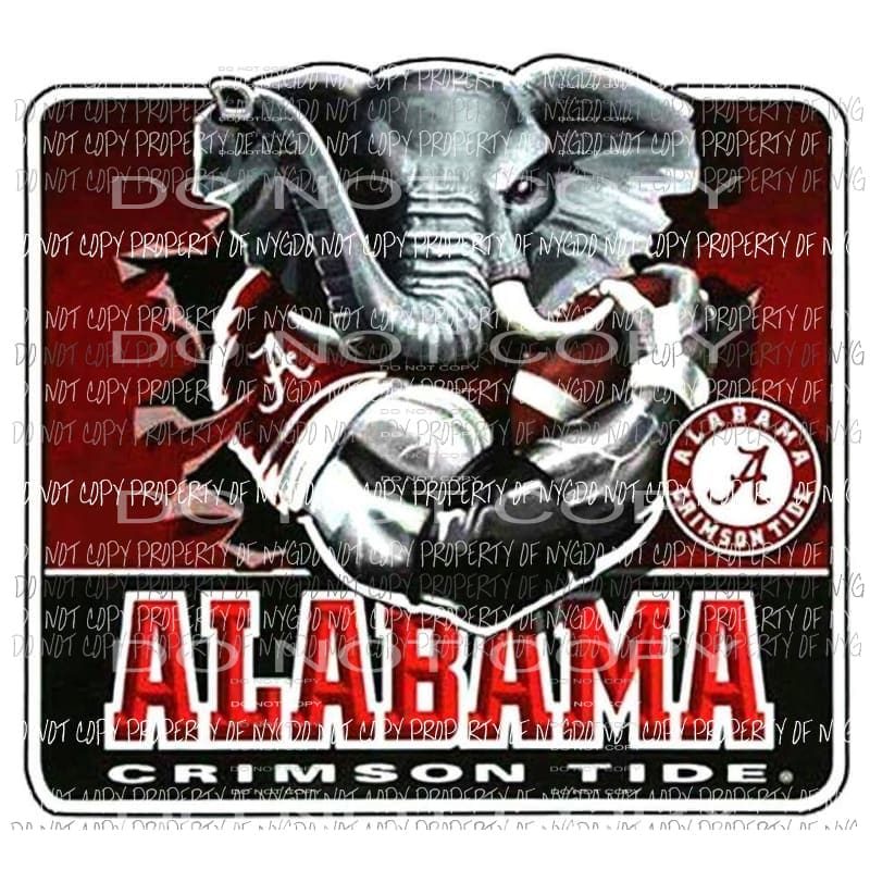 Alabama Crimson Tide Tumbler Sublimation Transfer