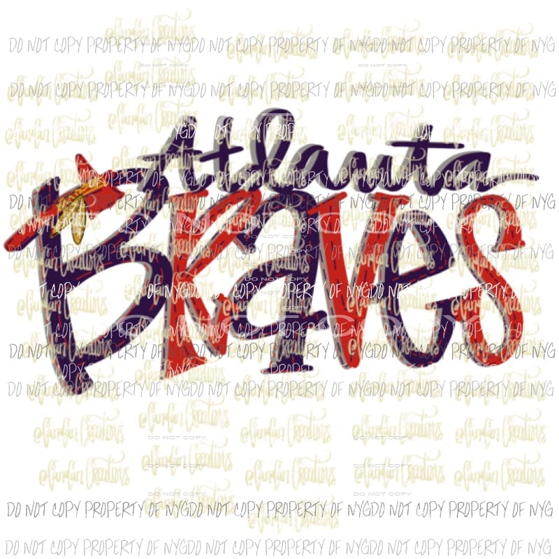 martodesigns - Braves # 3072 Sublimation transfers