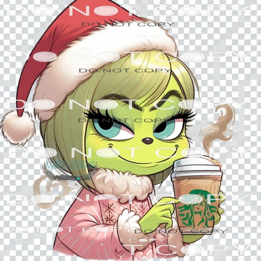 Grinch Face ready to press sublimation heat transfer – SubZero