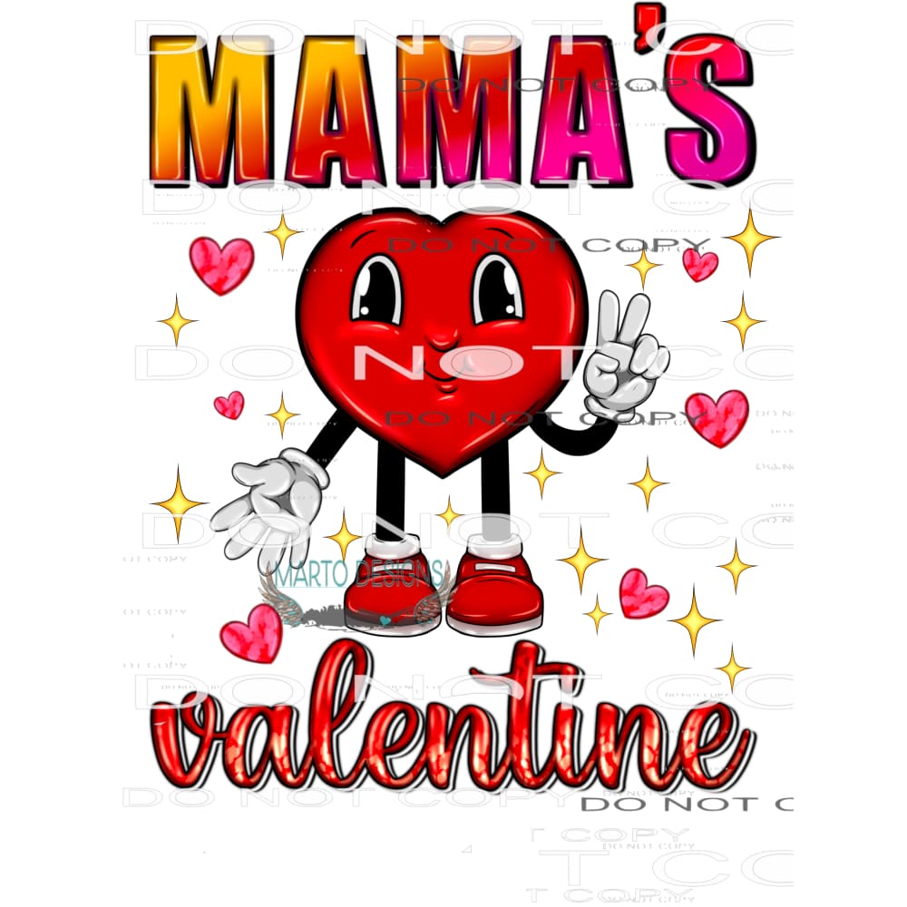 Pink Valentine Iron On Transfers - Mama Runs On Coffee Sublimation and DTF  Transfers - Descriptive Phrase Heat Transfers – Pip Supply