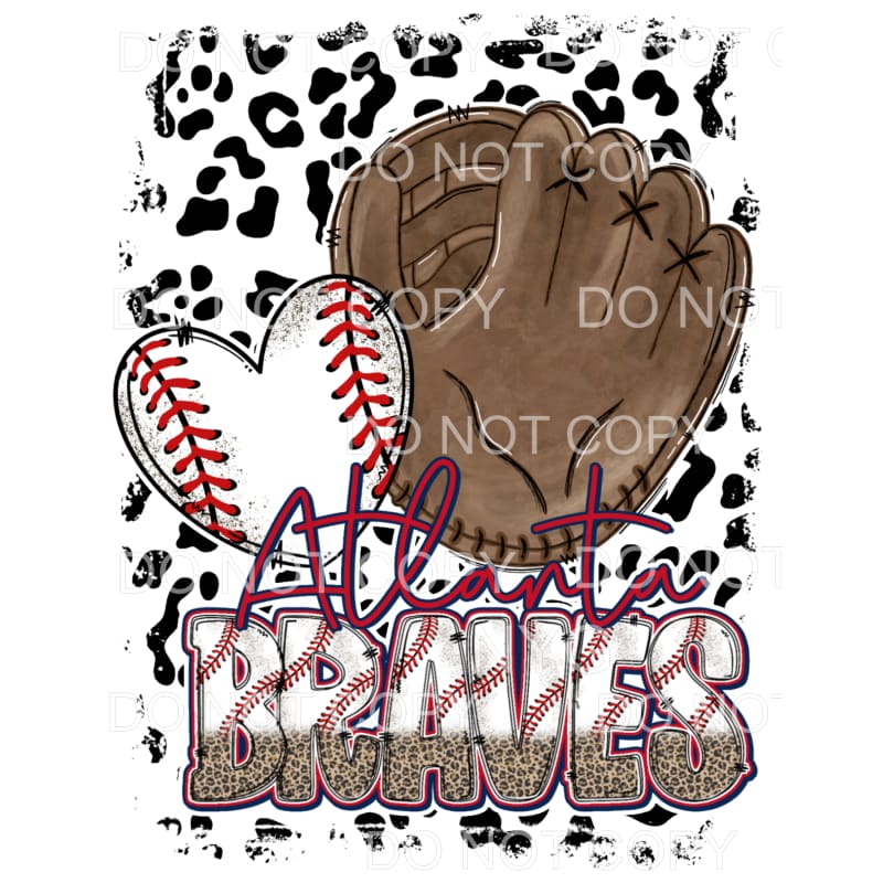 martodesigns - Peace Love Atlanta Braves Baseball