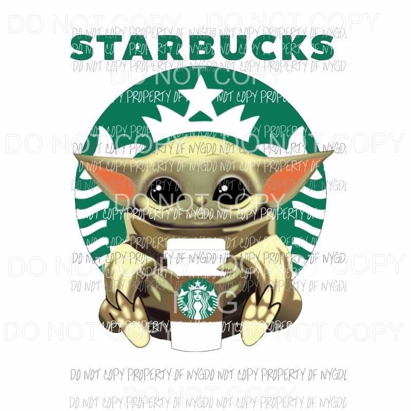 Starbucks Baby Yoda 20 oz Stainless Steel Skinny Tumbler Sublimation