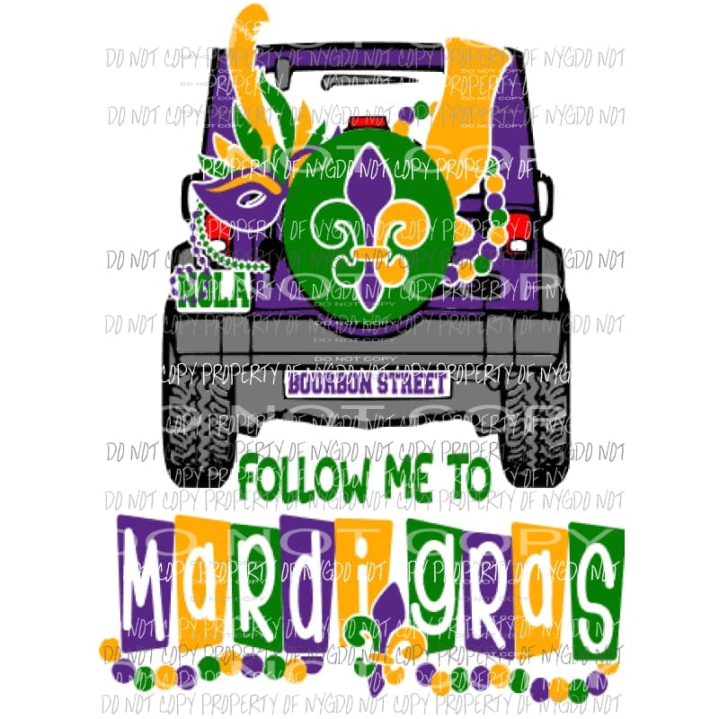 mardi gras jeep decorations