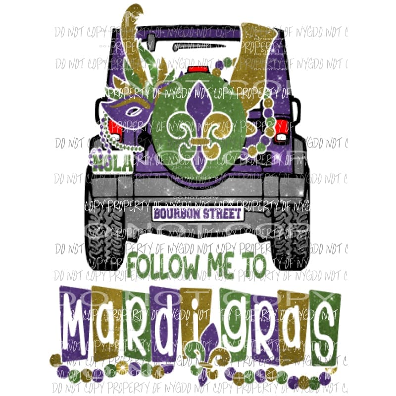 mardi gras jeep decorations