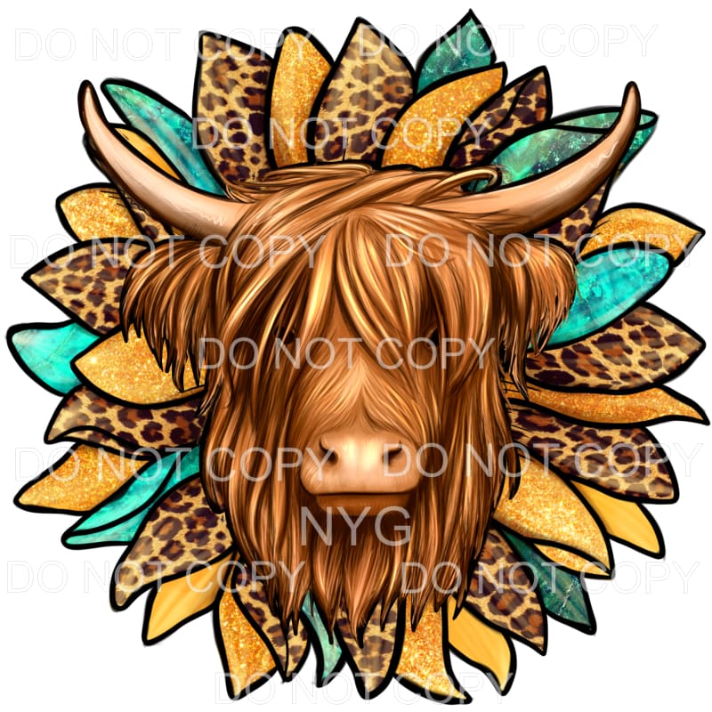 Highland Cow Pillow Case Sublimation