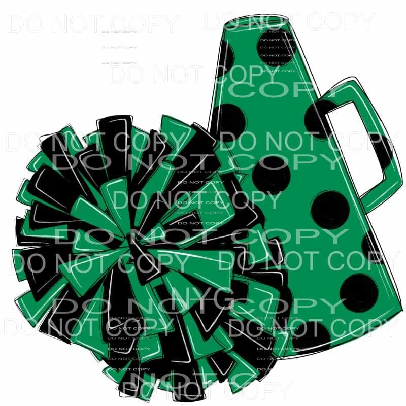 Martodesigns - Pom Pom And Megaphone Green Black #776