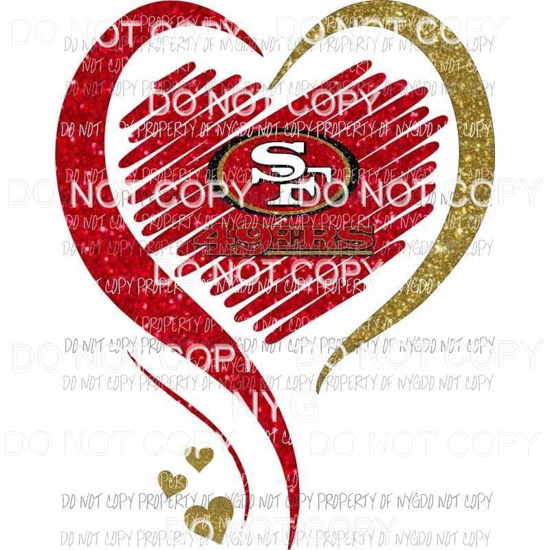 49ERS Glitter Jersey - Red, Gold & White