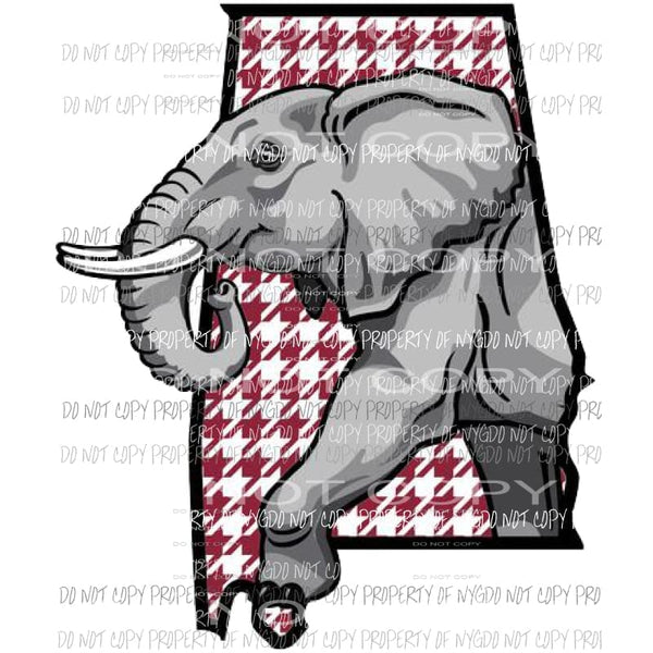 Alabama Elephant # 32 Sublimation transfers Heat Transfer