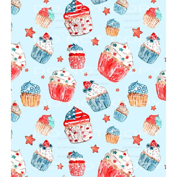 American flag cupcakes # 465 sheets - Tumblers Sublimation