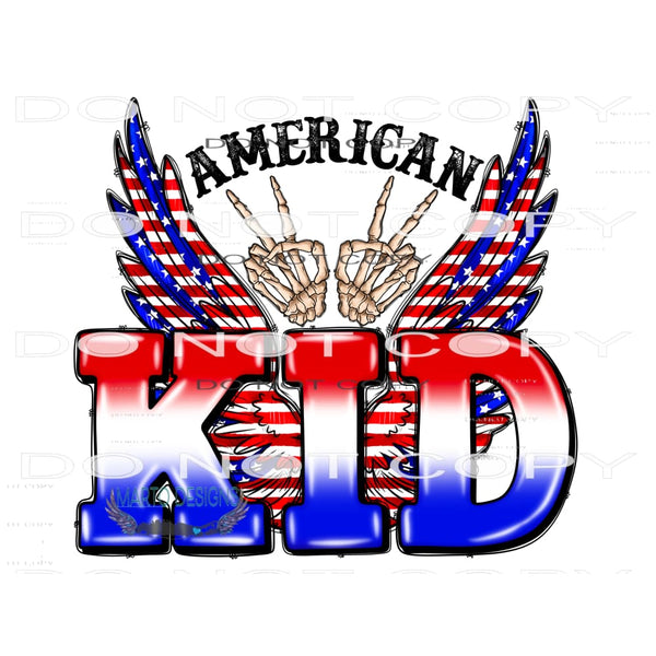 American Kid #10921 Sublimation transfer - Heat Transfer