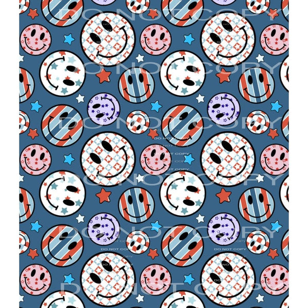 American smiley face # 464 sheets - Tumblers Sublimation