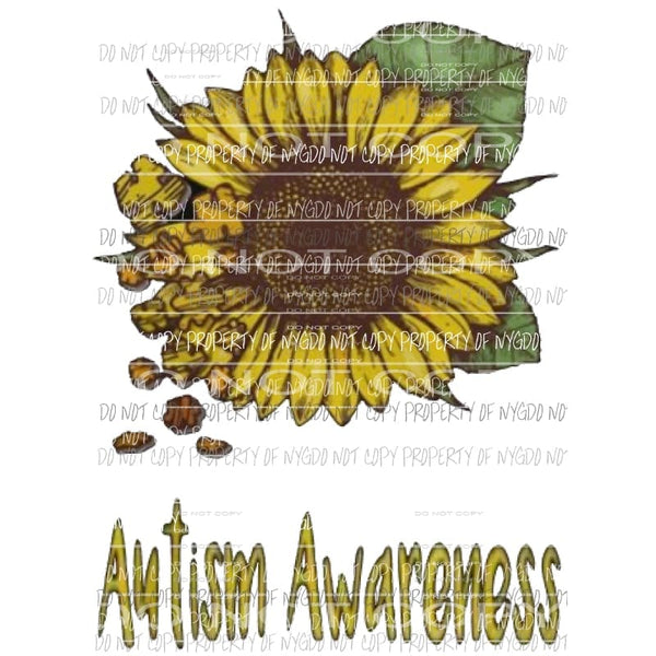 Autism awareness Sublimation transfers Heat Transfer