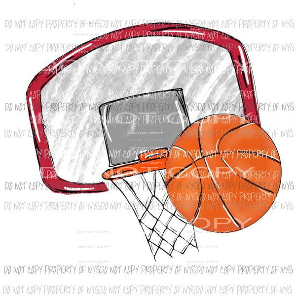 Basketball hoop and ball Sublimation transfers Heat Transfer