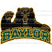 BAYLOR bears football Texas green gold Sublimation transfers Heat Transfer