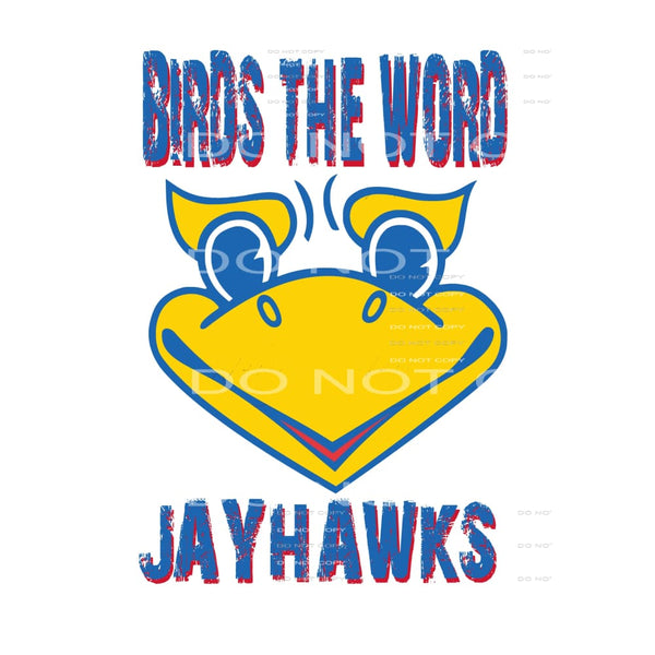 birds the word jayhawks # 89947 Sublimation transfers - Heat