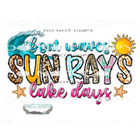 Boat Waves Sunrays Lake Days #10392 Sublimation transfers