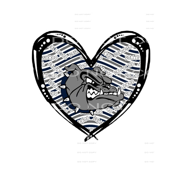 bulldog heart # 88964 Sublimation transfers - Heat Transfer