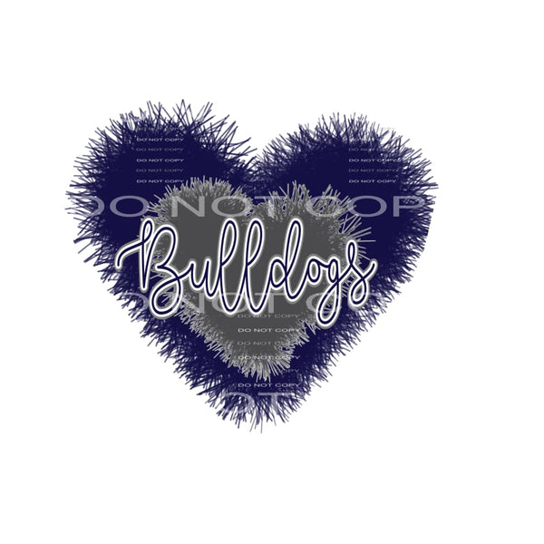 Bulldogs Heart # 88844 Sublimation transfers - Heat Transfer