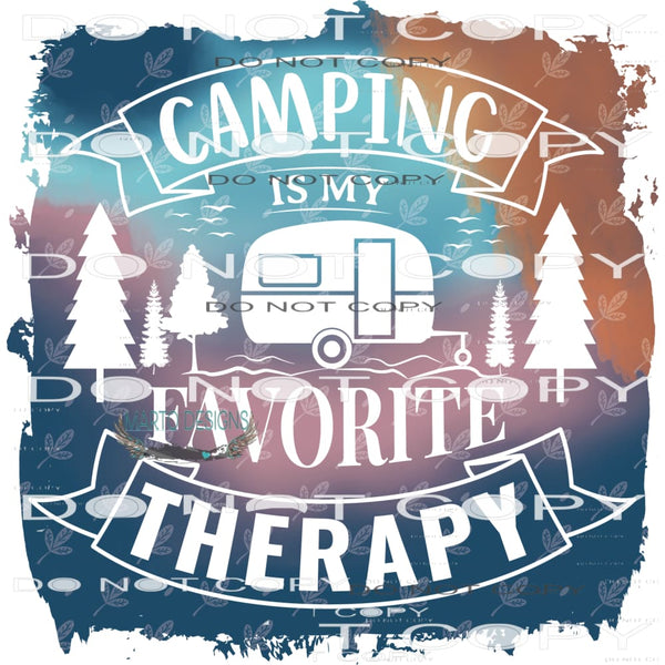 Camping Is My Favorite Therapy #11043 Sublimation transfers