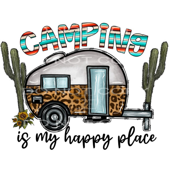 Camping is my happy place # 585 Sublimation transfers - Heat