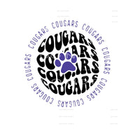 Cougars # 88976 Sublimation transfers - Heat Transfer