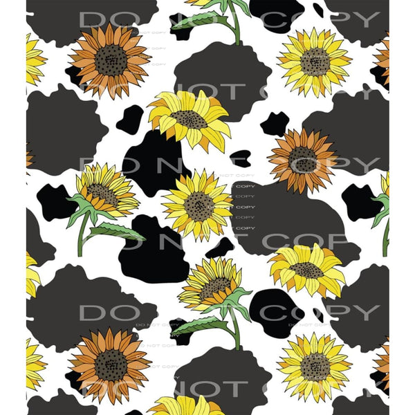 Cowhide sunflower # 452 sheets - Tumblers Sublimation