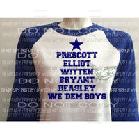 Dallas Cowboys #8 sublimation transfer heat transfers