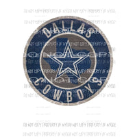 Dallas Cowboys circle Texas state outline Sublimation transfers Heat Transfer