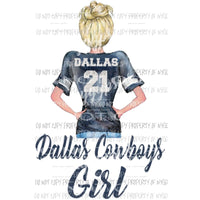 Dallas cowboys girl Sublimation transfers Heat Transfer