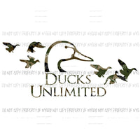 Ducks Unlimited #2 camo Sublimation transfers Heat Transfer