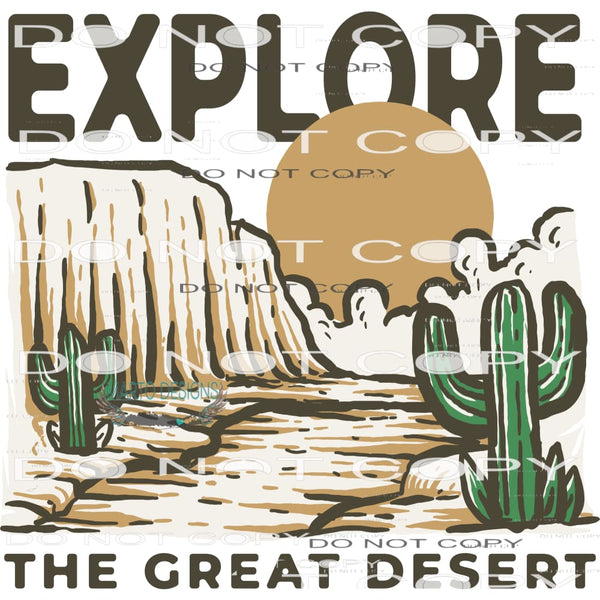 Explore The Great Desert #11040 Sublimation transfers