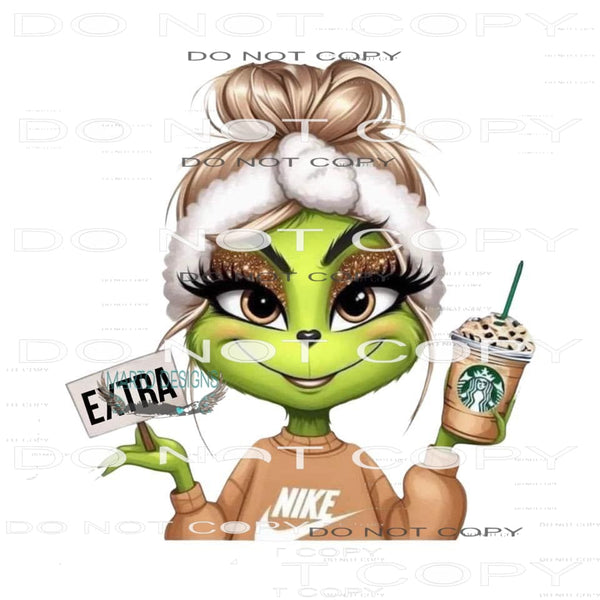 Extra Grinchy Starbucks #11144 Sublimation transfers - Heat