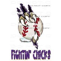 Fightin chicks baseball custom Sublimation transfers - Heat