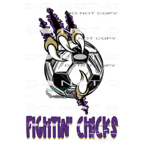 Fightin chicks soccer custom Sublimation transfers - Heat