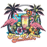 five oclock somewhere # 990 - Heat Transfer Graphic Tee -