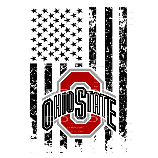 Flag Ohio Buckeye red # 89917 Sublimation transfers - Heat