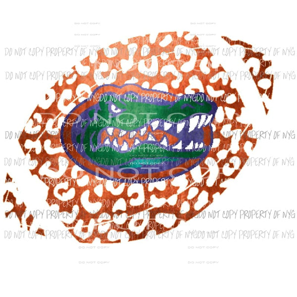 Florida Gators Leopard Football Sublimation transfers Heat Transfer