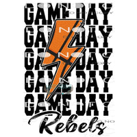 game day basketball rebels # 9943 Sublimation transfers -