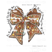 Gingerbread Bow #11148 Sublimation transfers - Heat