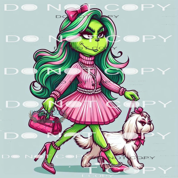 Girl Grinch #8603 Sublimation transfers - Heat Transfer