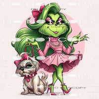 Girl Grinch #8604 Sublimation transfers - Heat Transfer