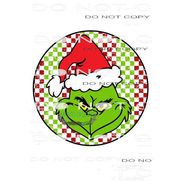 grinch # 1093 Sublimation transfers - Heat Transfer Graphic