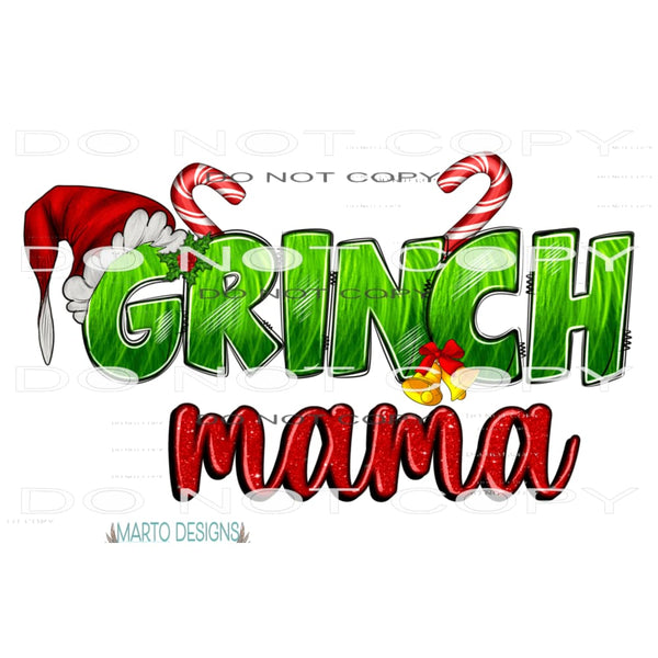 Grinch Mama #7201 Sublimation transfers - Heat Transfer