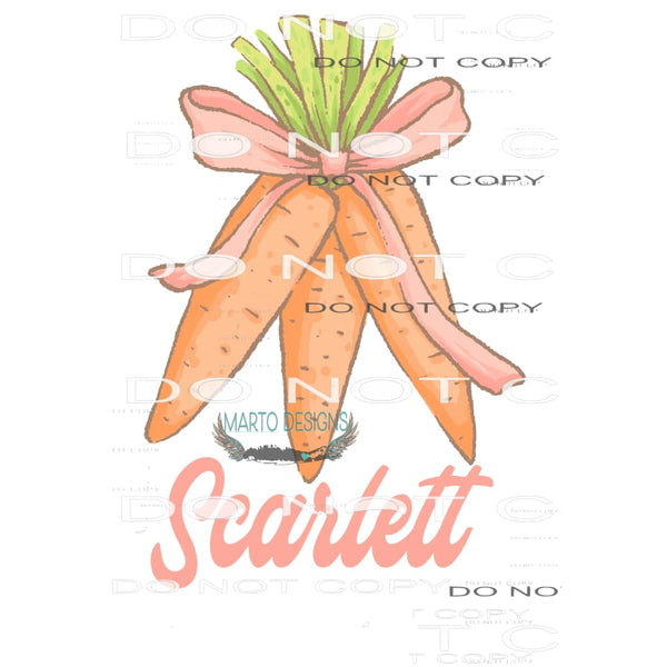 Happy Easter carrots # 8295 custom girl Sublimation