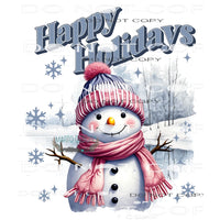 Happy Holidays Snowman #11153 Sublimation transfers - Heat