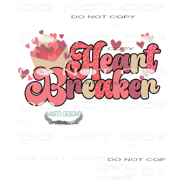 Heart Breaker #11345 Sublimation transfer - Heat Transfer