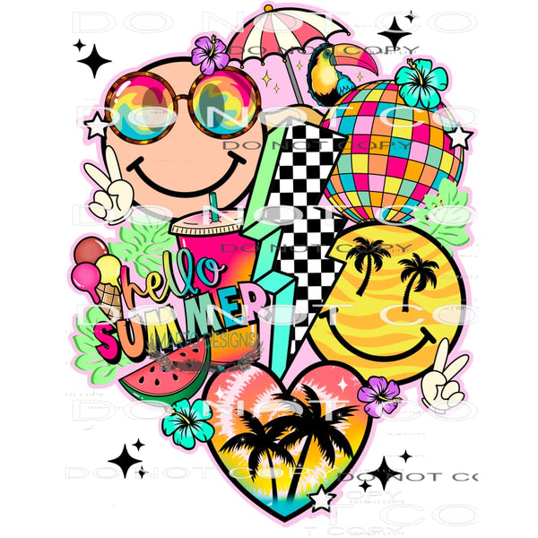 Hello Summer #10211 Sublimation transfers - Heat Transfer