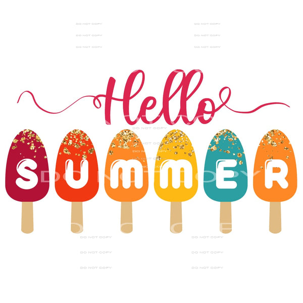 Hello Summer # 450 Sublimation transfers - Heat Transfer