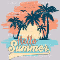 Hello Summer #6040 Sublimation transfers - Heat Transfer