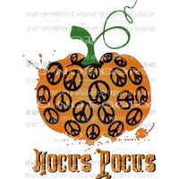 Hocus Pocus Peace Pumpkin Sublimation transfers Heat Transfer